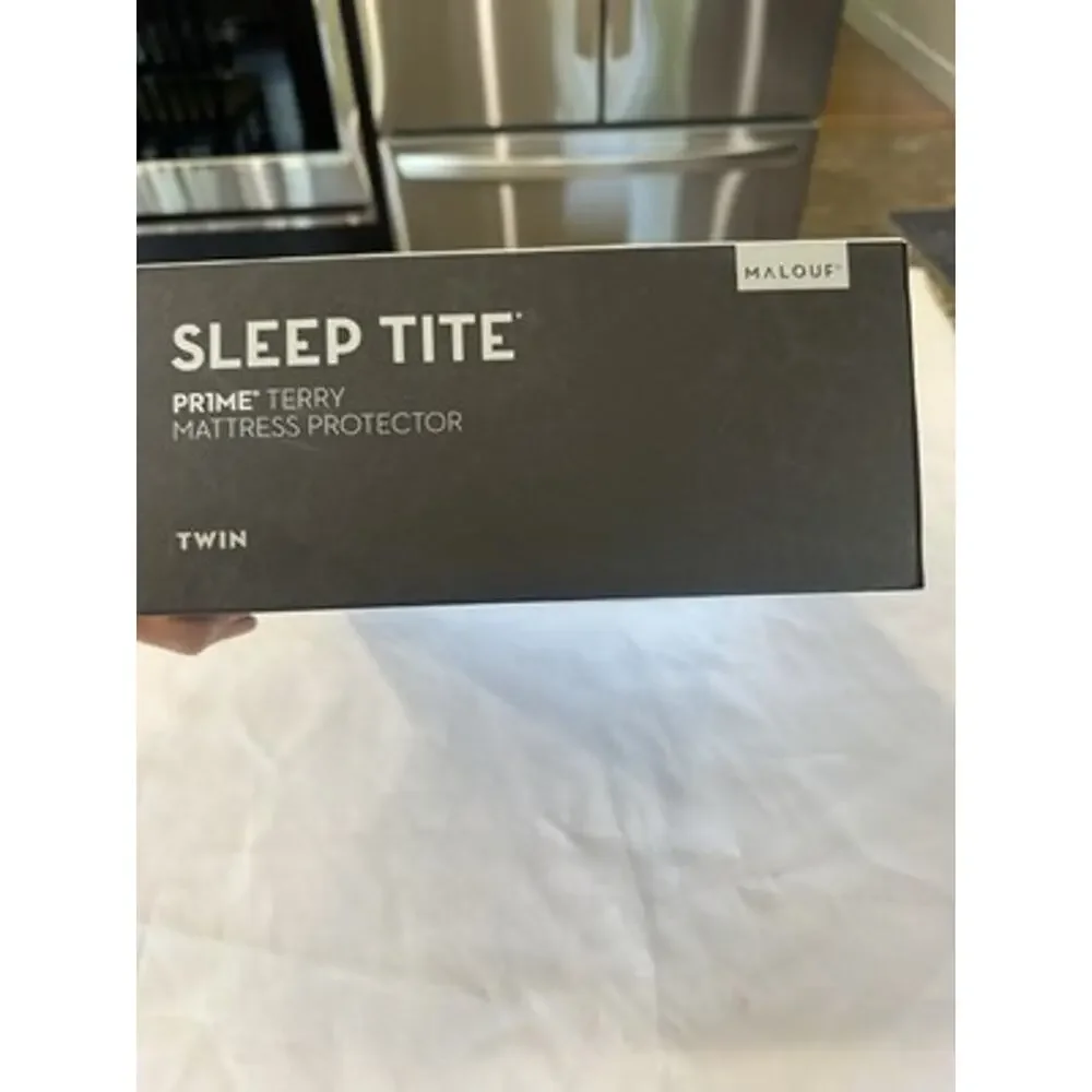Malouf Sleep Tite Prime Terry Waterproof Mattress Protector Twin Size Bed New